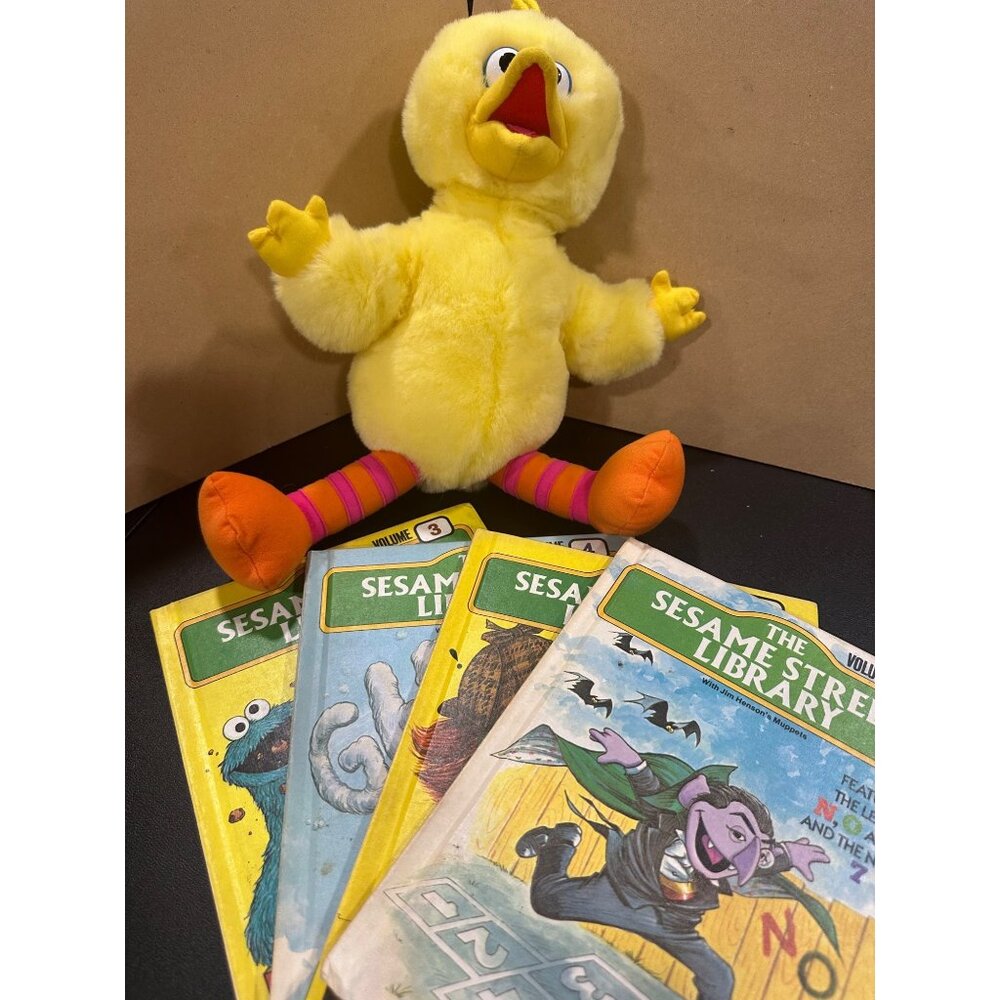 Vintage Sesame Street Library 4 Book Bundle- volumes 3, 4, 6, 7